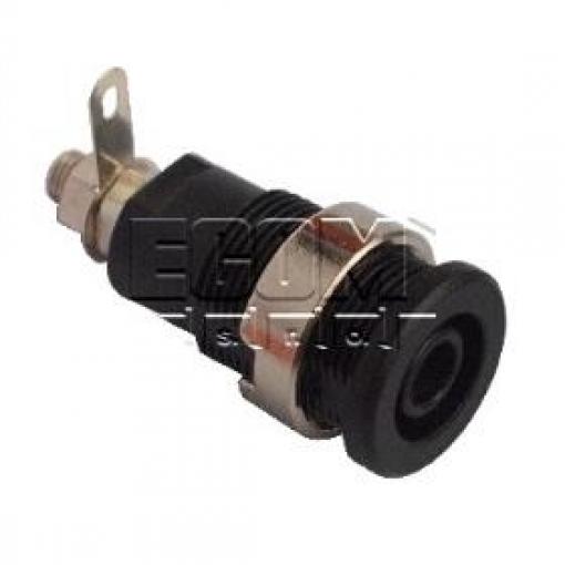 Přístrojová zdířka 4 mm, 1000 V / 24 A, černá