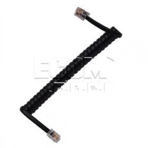 Telefonní kabel 2× RJ9, 4P4C, kroucený, černý, 1 m