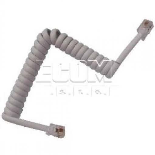 Telefonní kabel 2× RJ9, 4P4C, kroucený, 2 m, bílý