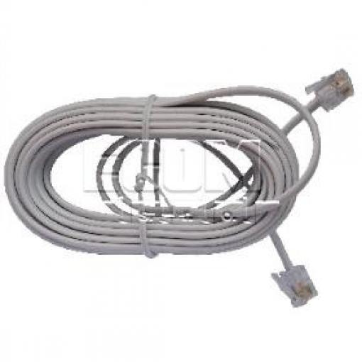 Telefonní kabel RJ11 2× 6P4C, 5 m, bílý