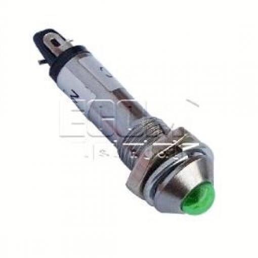 LED kontrolka IND8-12G-A, 12 V DC, zelená, průměr 8,2 mm
