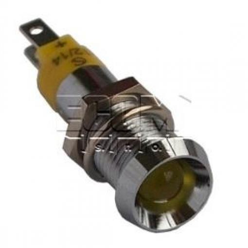 LED kontrolka SMBD08112, 12/14 V DC, žlutá, otvor 8,2 mm