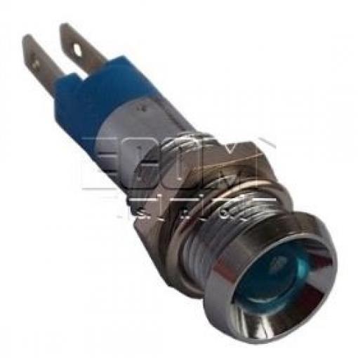 LED kontrolka SMBD08412, 12/14 V DC, modrá, otvor 8,2 mm