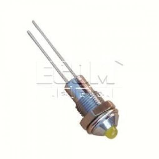 LED kontrolka SMQS061, žlutá, IP67, otvor 6,2 mm