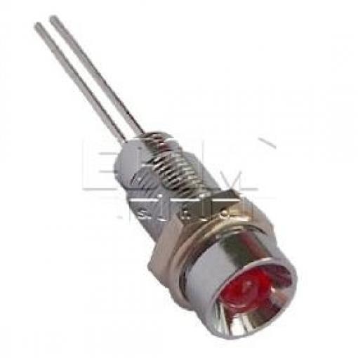 LED kontrolka SMZS060, červená, IP67, otvor 6,2 mm
