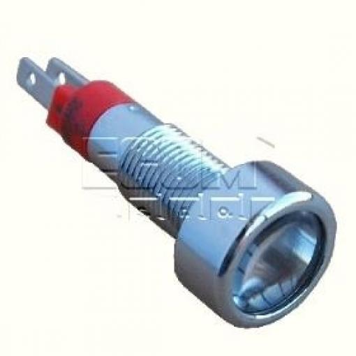 LED kontrolka SMLD08014, 24/28 V, IP67, červená, otvor 8,2 mm