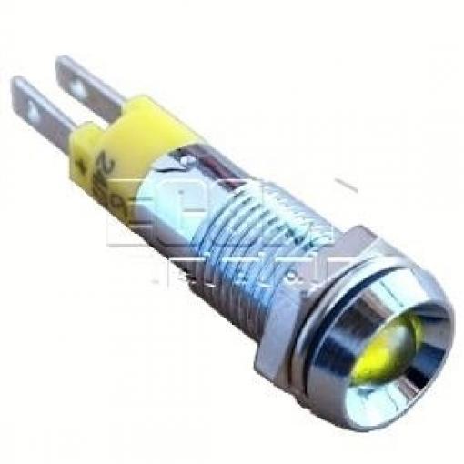 LED kontrolka SWBU08114, 24/28 V DC, IP67, žlutá, otvor 8,2 mm