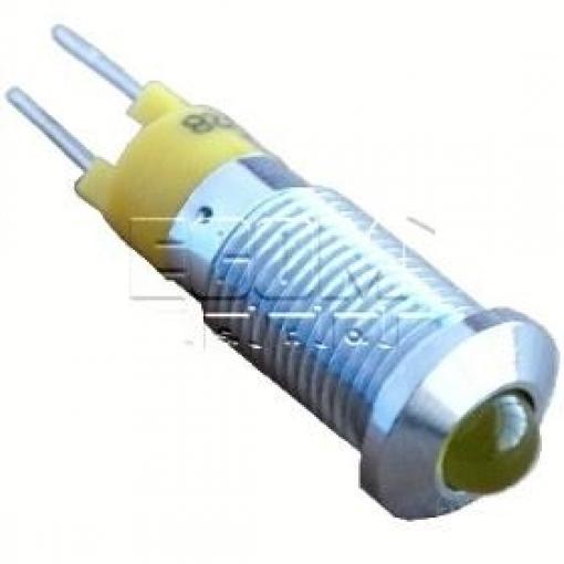 LED kontrolka SMQD08112, 12/14 V DC, žlutá, otvor 8,2 mm