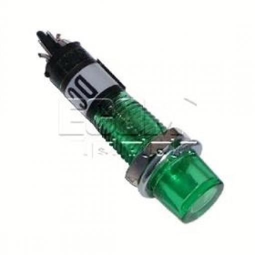 Kontrolka s doutnavkou NI-2GN, 230 V AC, zelená, otvor 7,5 mm