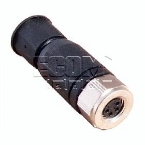 Průmyslová zásuvka M8, 4 piny, 3 A / 30 V, IP67, kabel 4–5,5 mm