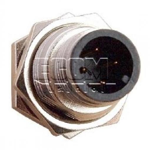 Průmyslová vidlice M12, 4 piny, 5 A / 250 V, IP68, černá