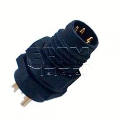 Průmyslová vidlice M8, 4 piny, 5 A / 30 V, IP67, černá