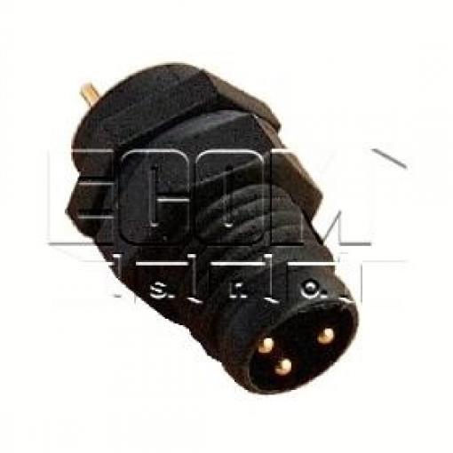 Průmyslová vidlice M8, 3 piny, 5 A / 60 V, IP67, černá
