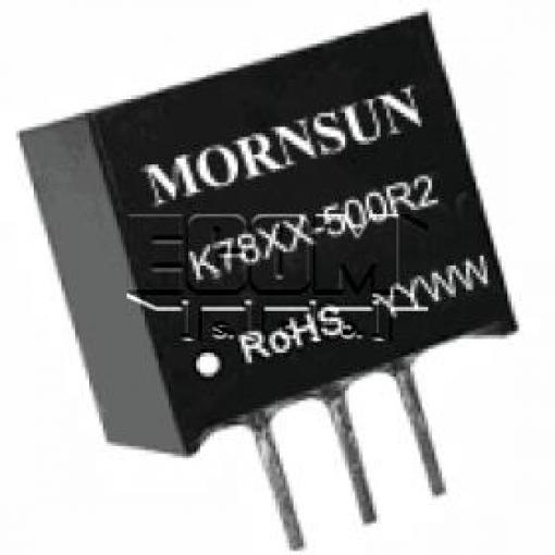 DC/DC měnič K7812-500R2, ±12 V / 500 mA, SIP3