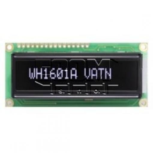 Znakový LCD displej WH1601A-SLL-JWV#, 1×16 znaků, bílá LED podsvícení