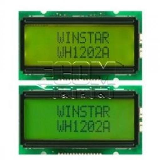 LCD modul WH1202A-TMI-ET#, 2×12 znaků, bílá LED podsvícení