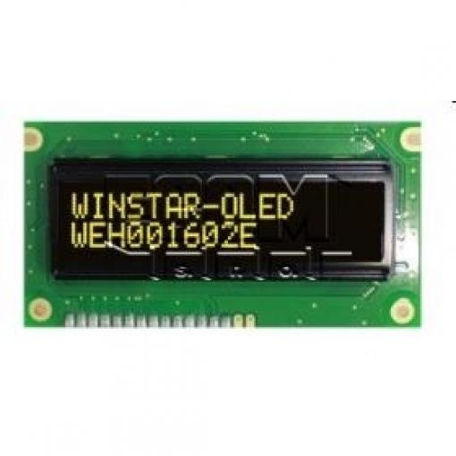 OLED znakový displej WEH001602ELPP3N00000, 2×16 znaků, 3,3 V