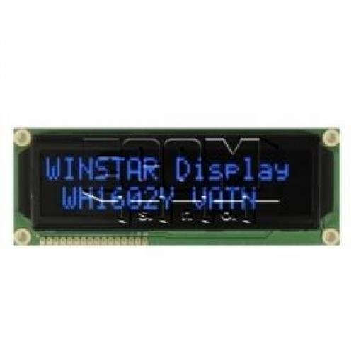 Znakový LCD displej WH1602Y-PLL-JWVE#, 2×16 znaků, modrá LED podsvícení