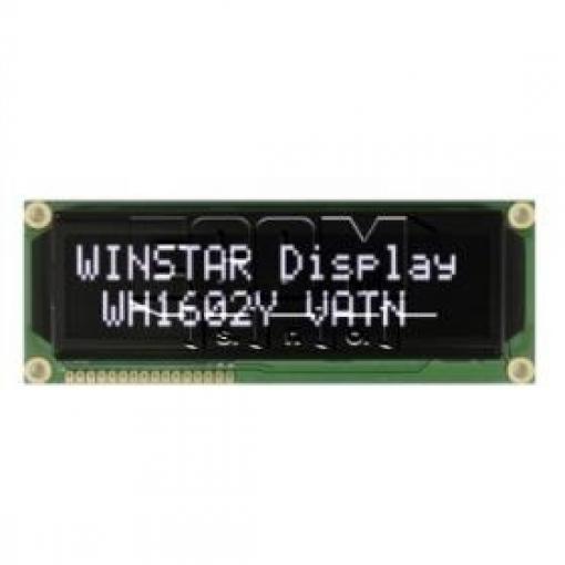 LCD displej znakový WH1602Y-SLL-JWV#, 2×16 znaků, bílé LED podsvícení