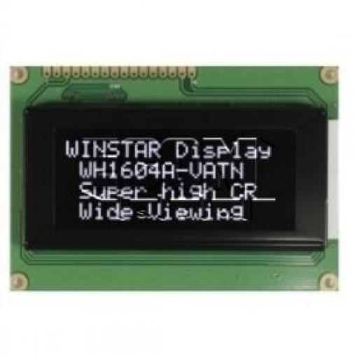 Znakový LCD displej WH1604A-SLL-JWV#, 4 řádky × 16 znaků, LED podsvícení