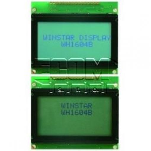 Znakový LCD displej WH1604B-YYH-ET#, 4×16 znaků, žluté LED podsvícení