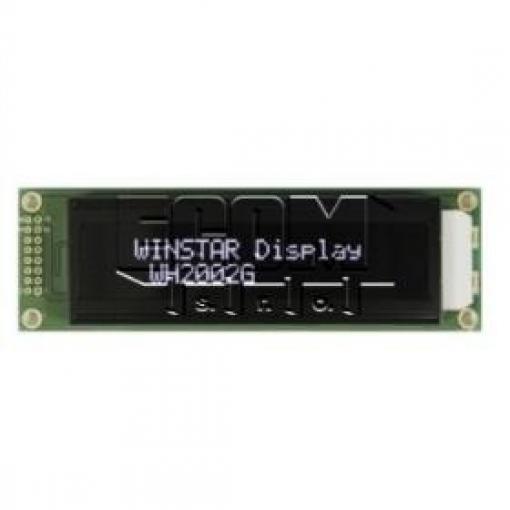LCD modul znakový WH2002G-SLL-JTV#, 2×20 znaků, VA, bílé LED podsvícení