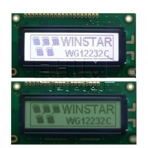 LCD grafický displej WG12232A-TMI-V#A, 122×32 px, STN modrý