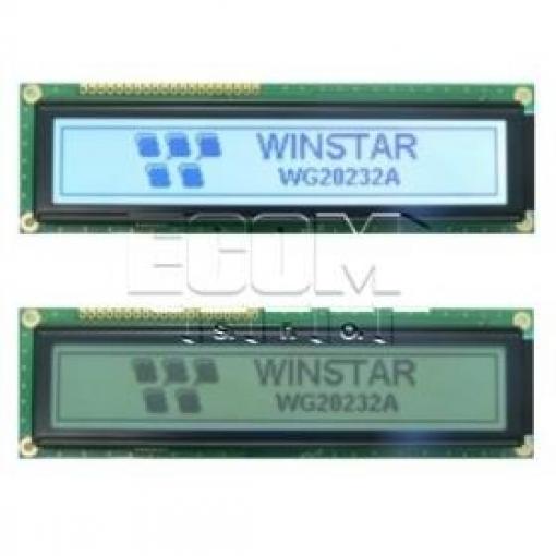 LCD grafický displej WG20232A-YYH-V#A, 202×32 px, LED podsvícení