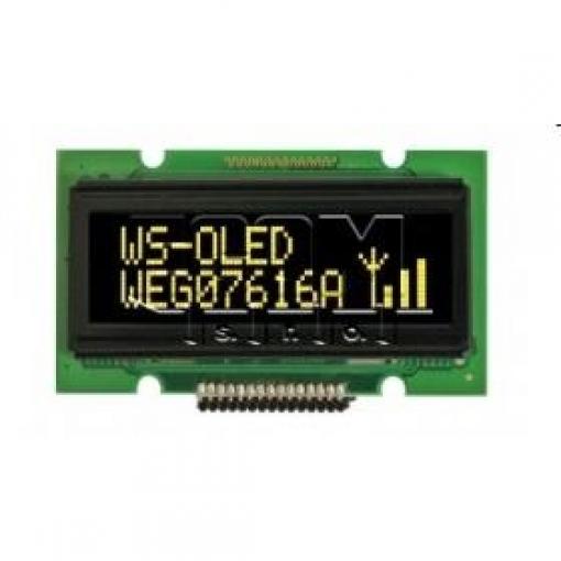 OLED grafický displej WEG007616ALPP5N, 76×16 px, žlutý