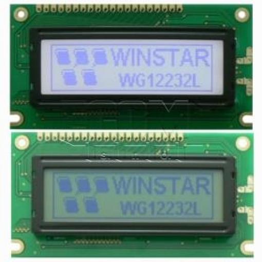 LCD grafický displej WG12232L5-YYH-V#T, 122×32 bodů, LED podsvícení