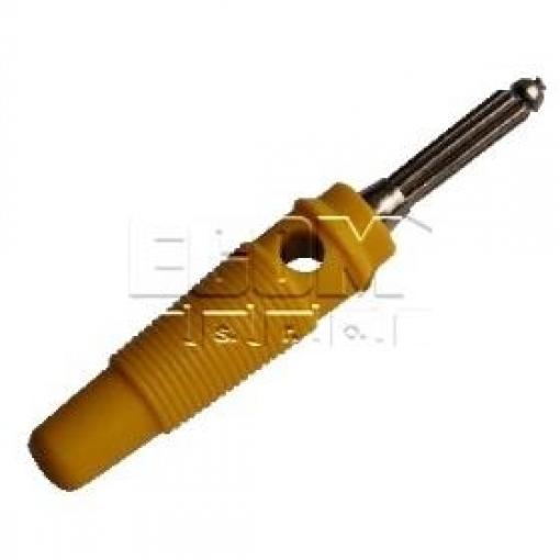 Banánek 4 mm SKS BUELA 20K, žlutý, se šroubkem