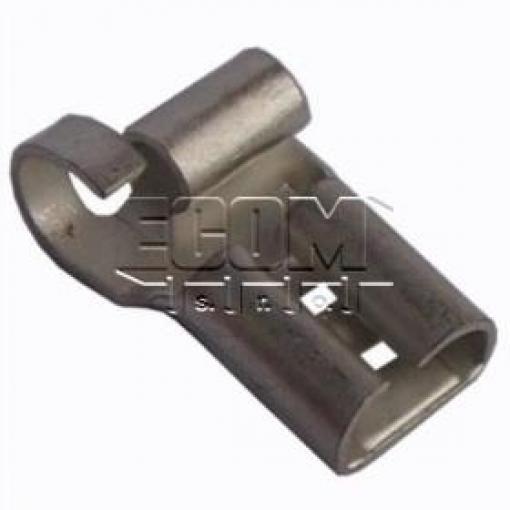 Faston zásuvka 6,35 × 0,8 mm, na kabel 1,5–2,5 mm², 90°