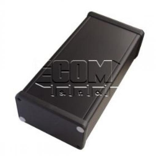 Krabička HMD 1455K1602BK, hliník+ABS, 166×81×46 mm, černá