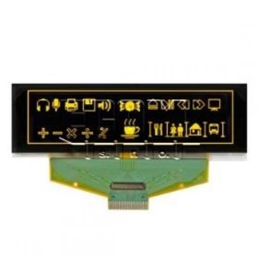 OLED grafický displej WEX025664BWPP3N00000, 256×64 px, bílý, 3 V