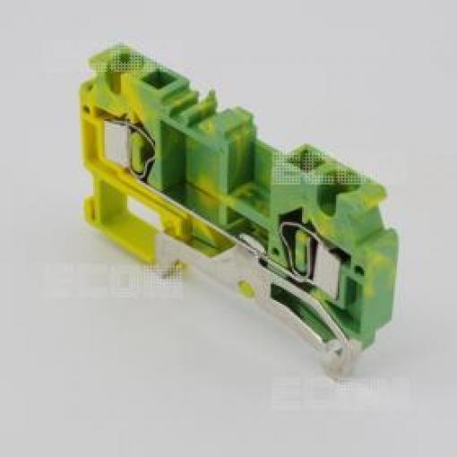 Svorka na DIN lištu WS4-PE-01P-1C-100A(H), žlutozelená