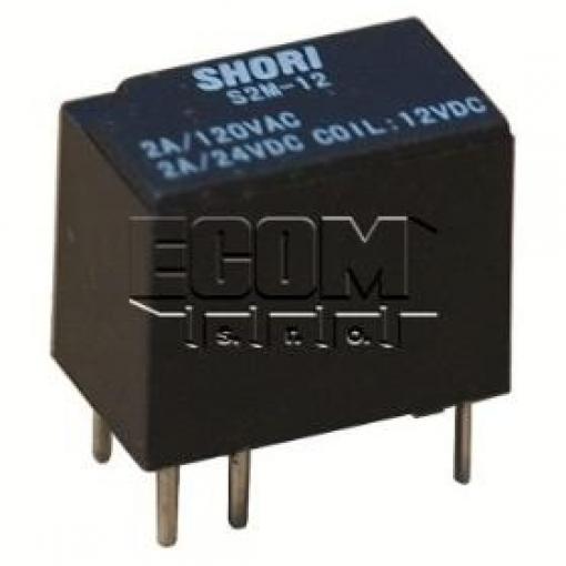Miniaturní relé S2M-5V, 5 V / 0,36 W, 1× přepínací kontakt