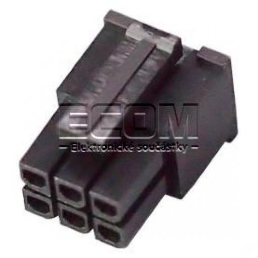 Zásuvka konektoru H4130-06PDB0000R, 2×3, rozteč 3,00 mm