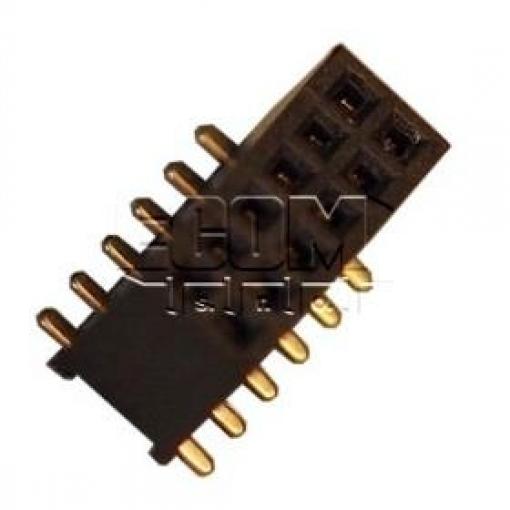 Dutinková lišta DS1065-05-2×6, 4,4 mm, 2řadá, SMD