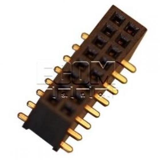 Dutinková lišta DS1065-05-2×8, 4,4 mm, 2řadá, SMD