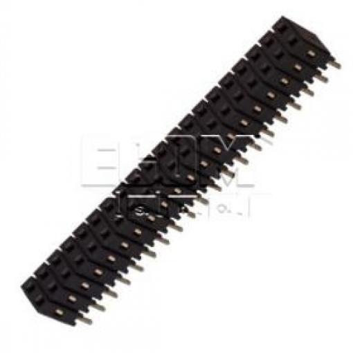 Dutinková lišta C2808-40BSGH00R, 2×20 pinů, 2,54 mm, Au