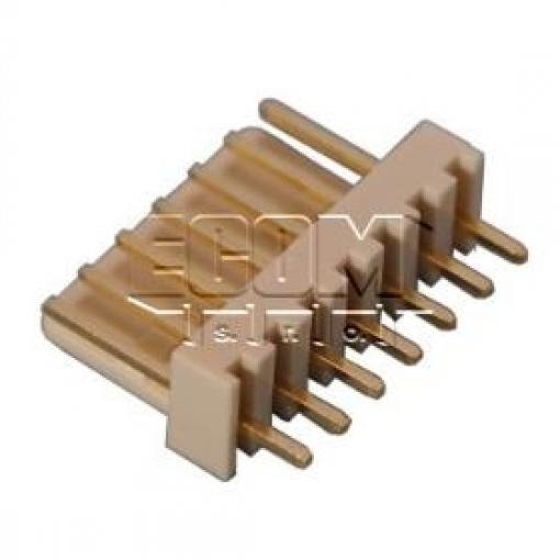 Jednořadá vidlice 1×7 WAF2600, rozteč 2,54 mm, Au, přímé vývody