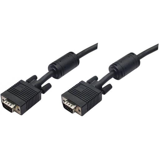 VGA kabel VGA 9pól. Zástrčka, VGA 9pól. Zástrčka 0.50 m černá 993317 lze šroubovat, s feritovým jádrem USB kabel