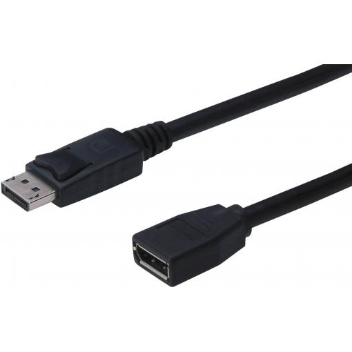 Digitus DisplayPort prodlužovací kabel Konektor DisplayPort, DisplayPort zásuvka 2.00 m černá AK-340200-020-S Kabel DisplayPort