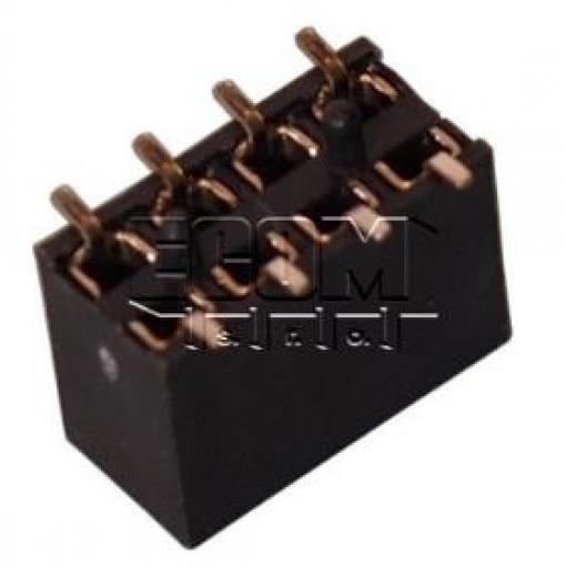 Dutinková lišta C2816-08BDGHYTR, 2×4, rozteč 2,54 mm, SMD
