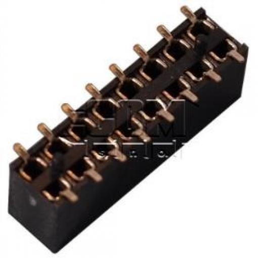 Dutinková lišta C2816-16BDGHYTR, 2×8, rozteč 2,54 mm, SMD