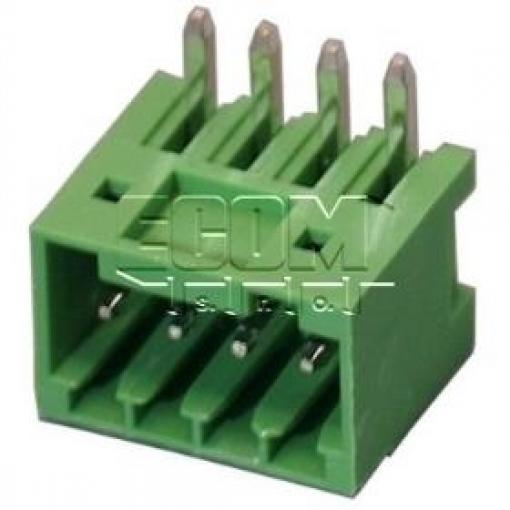 Vidlice 15EDGRC-2.50-04P-14-00A(H), 4 póly, 250 V / 5 A, zelená