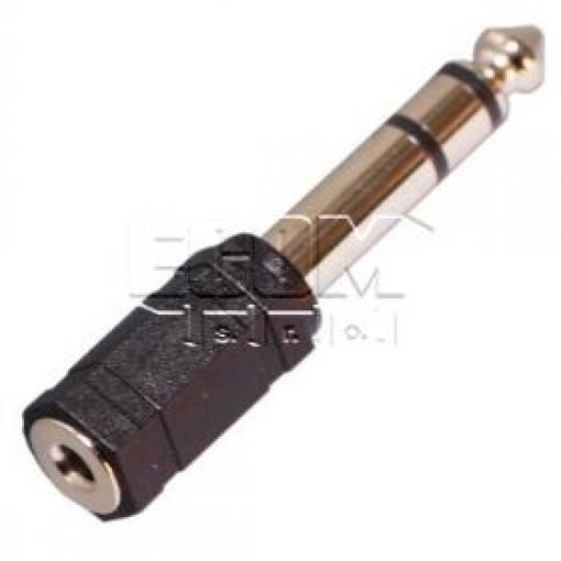 Adaptér JACK 6,3 mm vidlice stereo → JACK 3,5 mm zásuvka stereo