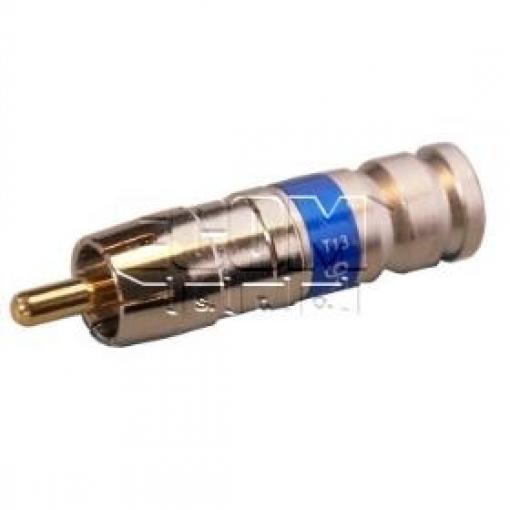 RCA vidlice PCT-RCA6, 75 Ω, kryt kovový, Au kontakt