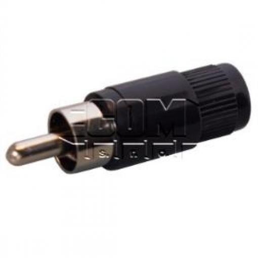 CINCH vidlice RCA STO1, plastový kryt, černá