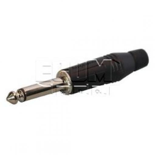 Vidlice Jack 6,3 mm mono ACPM-GB, kryt kov, černá